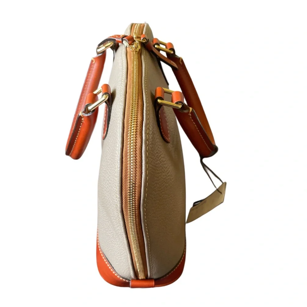 Dooney & Bourke Tan and Brown‎ Zip Zip Satchel
